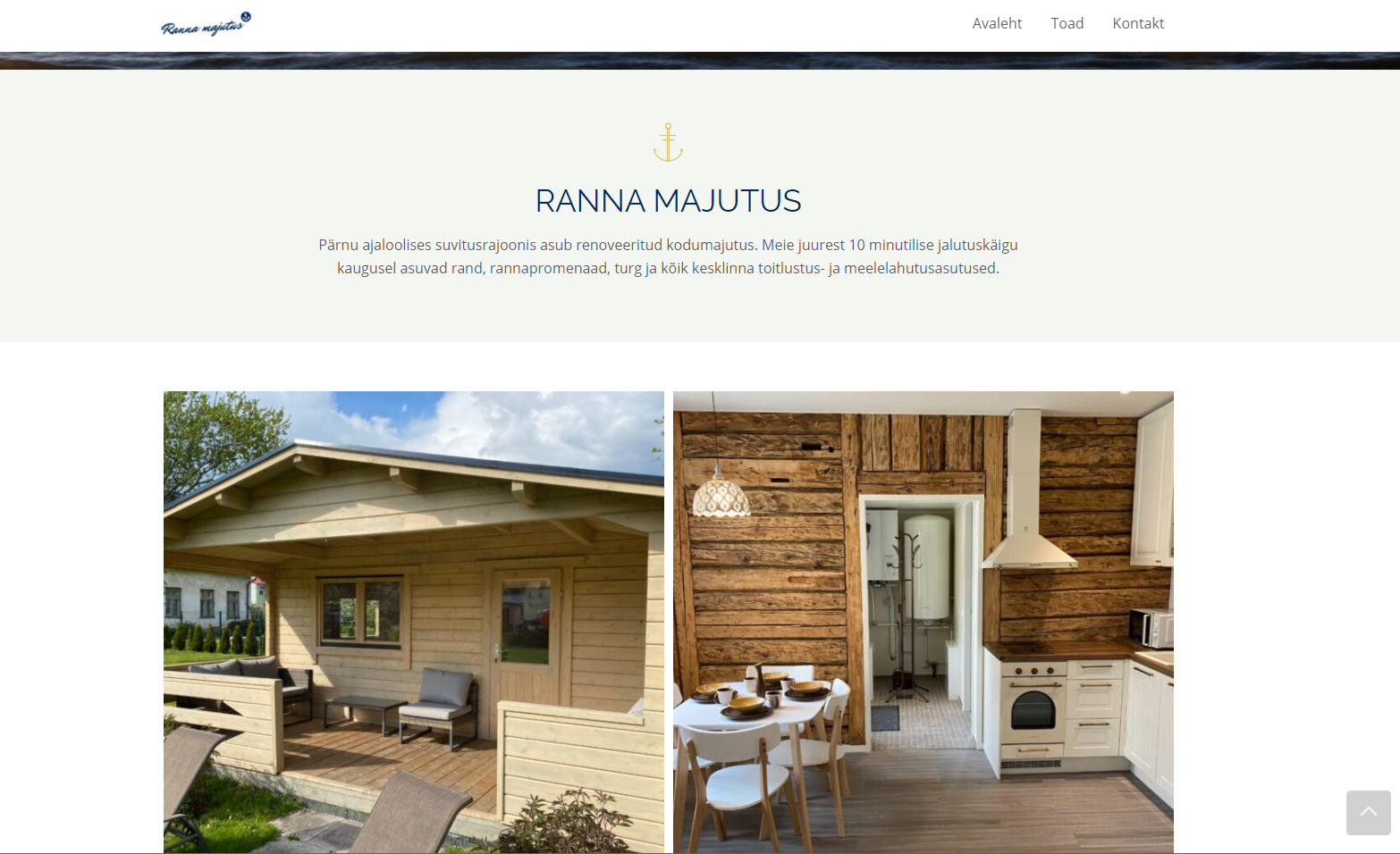Ranna Majutus website homepage