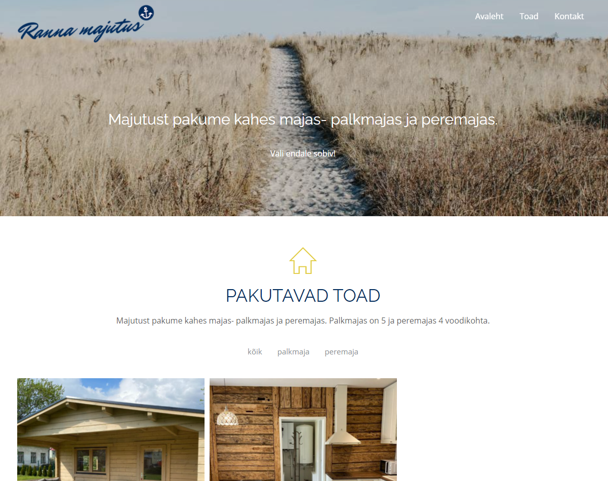 Ranna Majutus rooms page